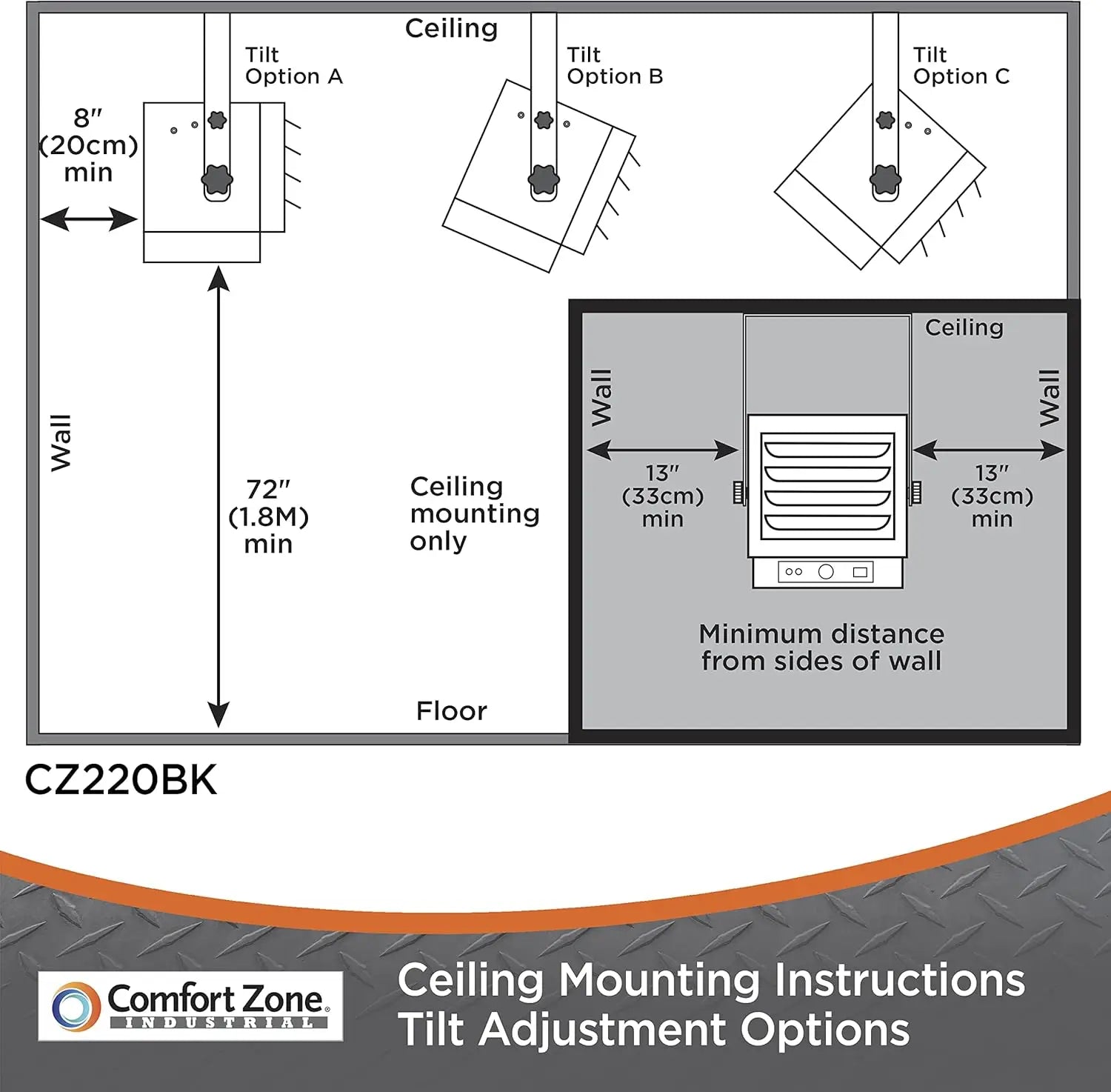 Hard-Wired Ceiling Mount Garage Heater