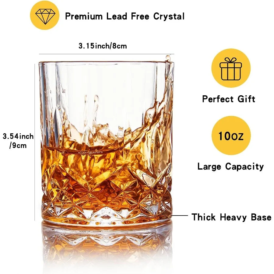 Whiskey Glasses Set of 4 Rock Glasses 11 oz