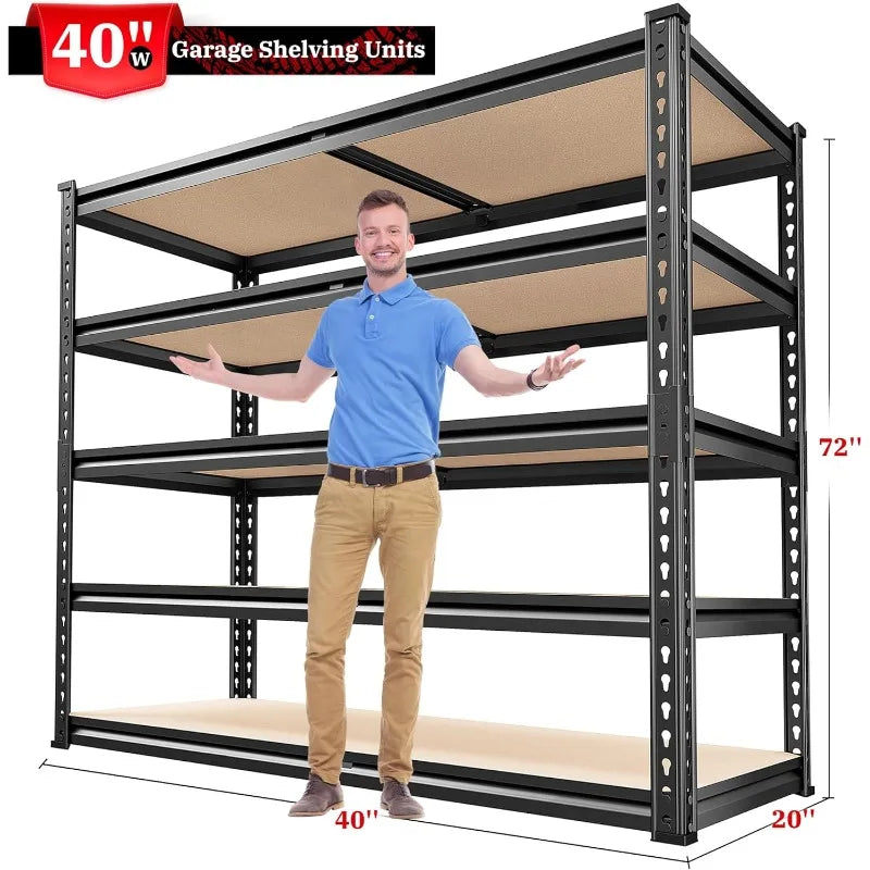 REIBII 2500LBS Garage Shelving 72''