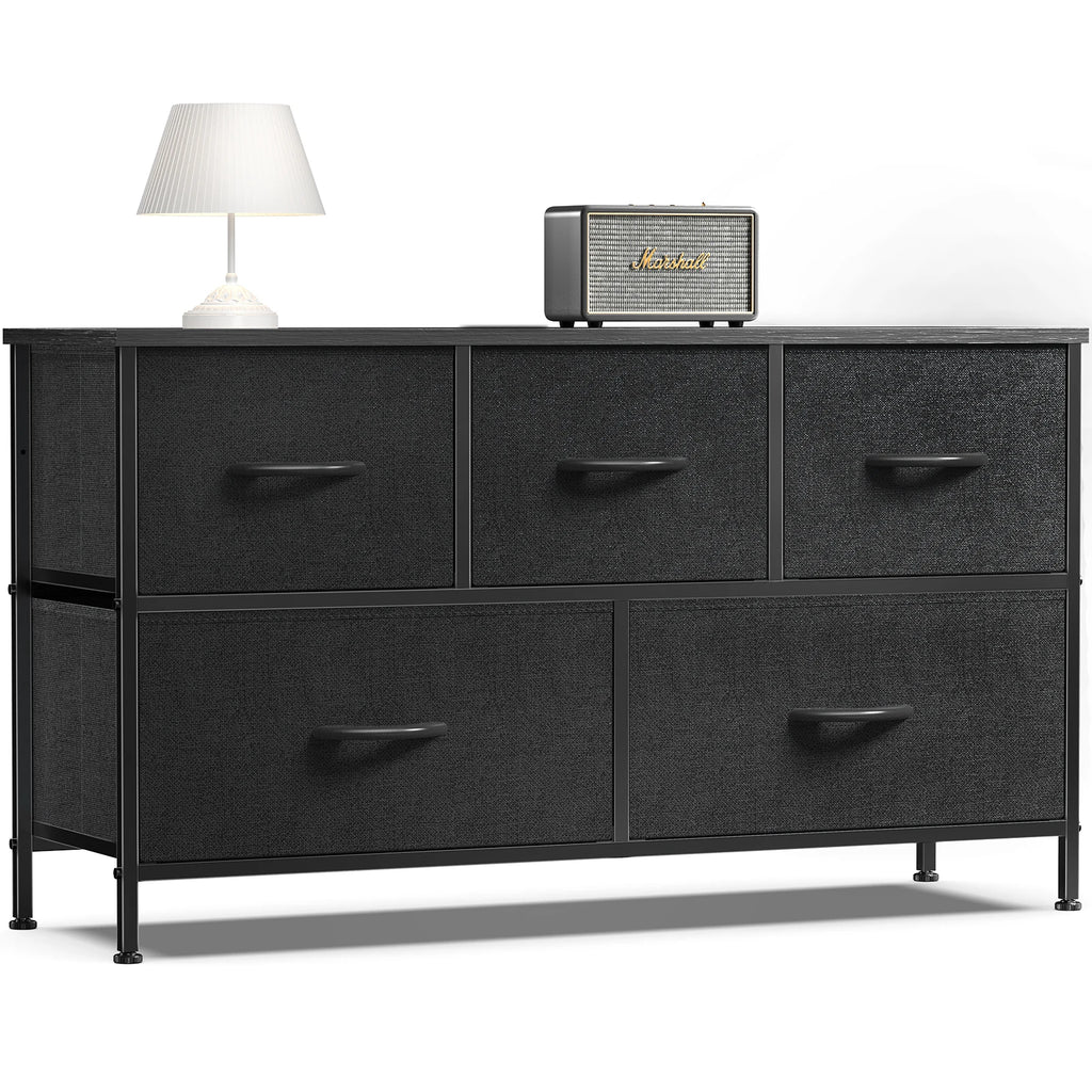 Living Room Display Cabinet 5 Fabric Drawers
