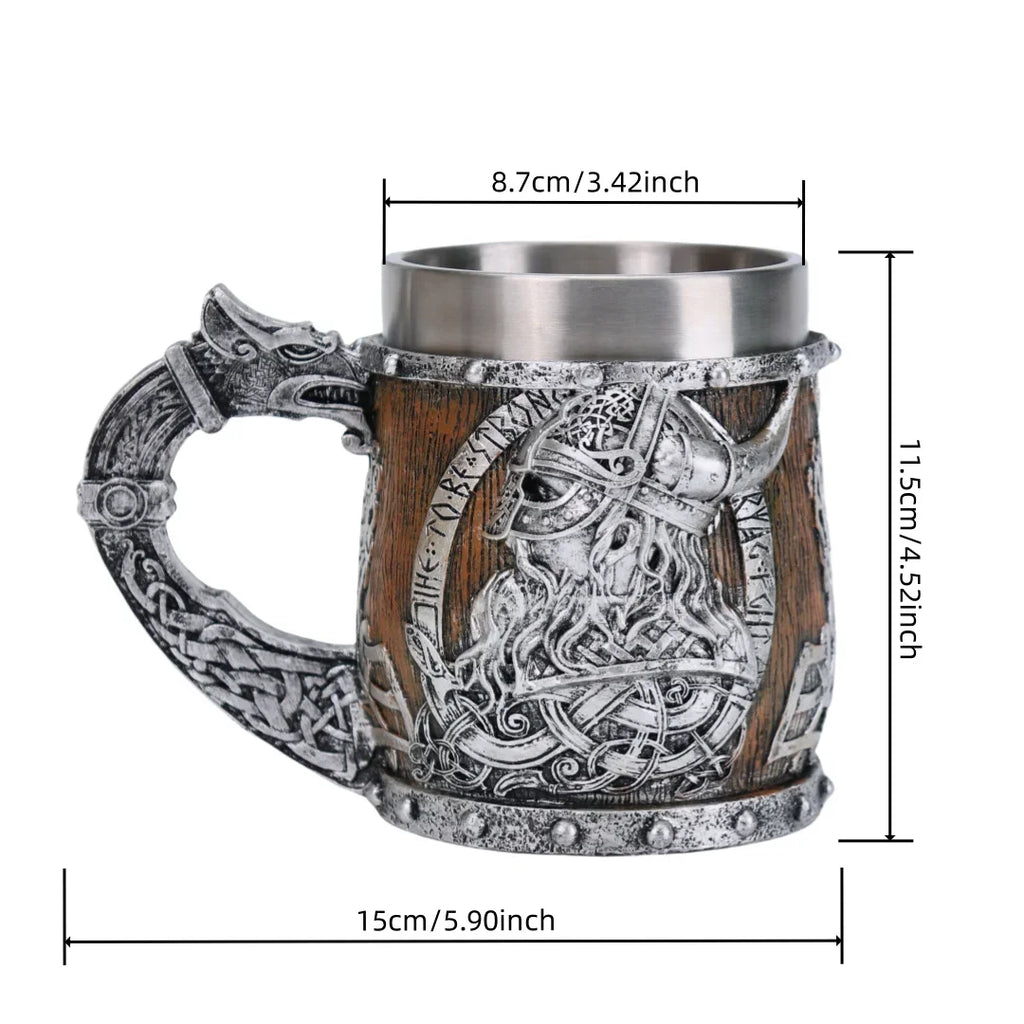Valhalla Viking Stainless Steel Beer Tankard