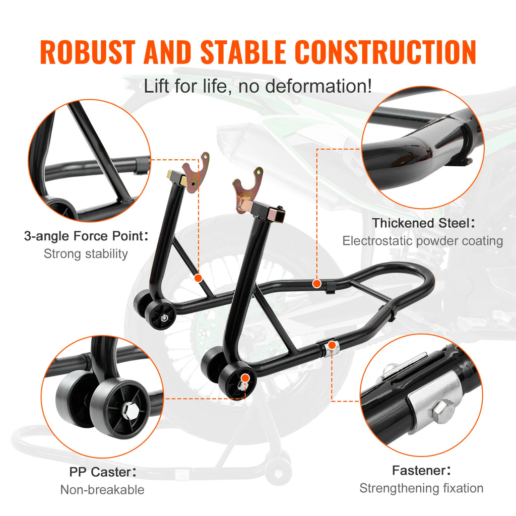 850lbs Motorcycle Stand Lift Front Rear Combo