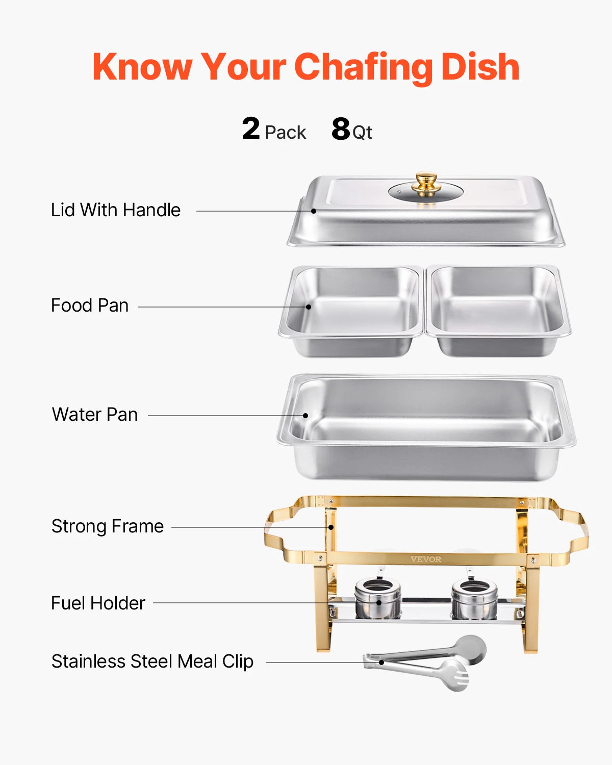 4 Pack Chafing Dish Buffet Set