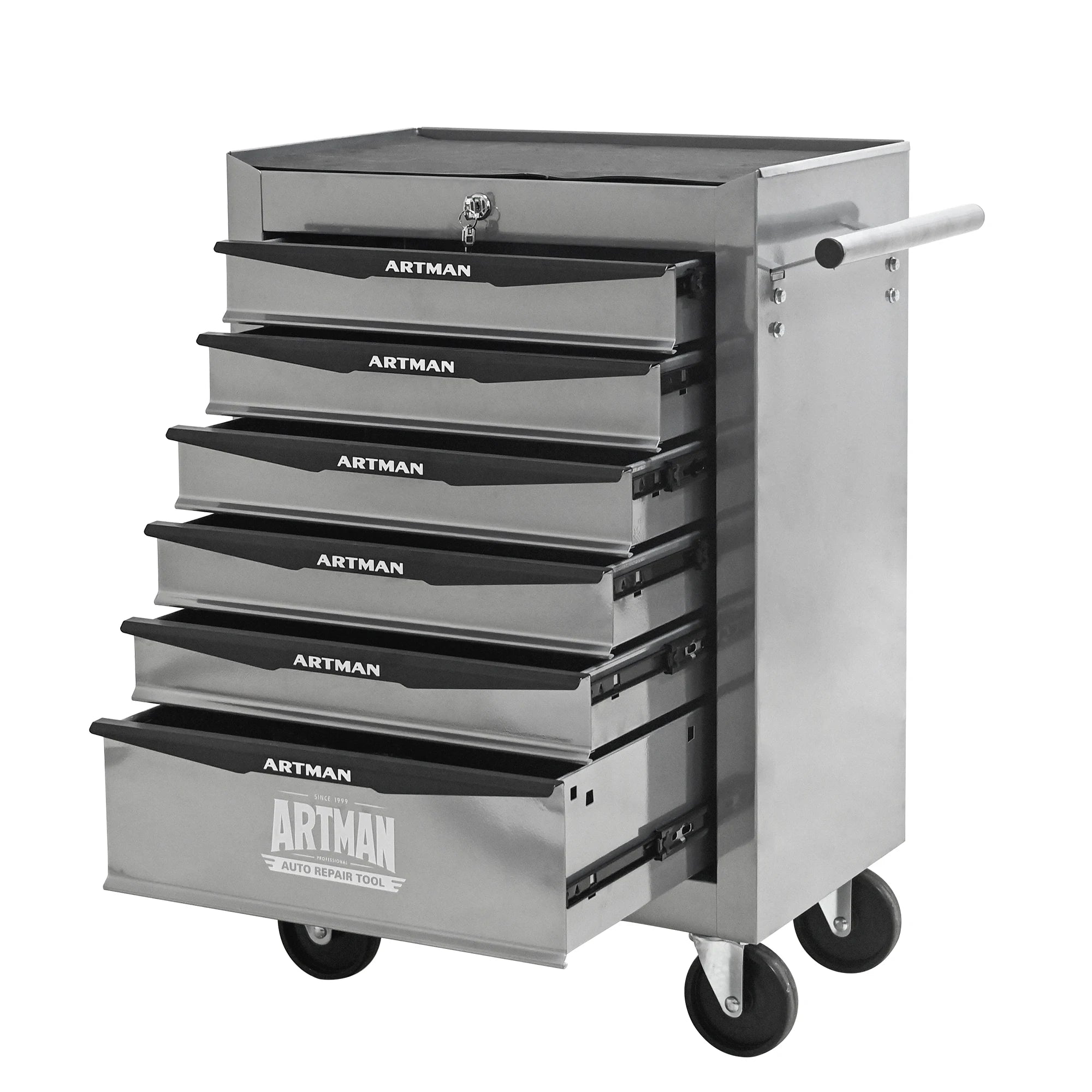 Rolling Metal Tool Chest with 6 Drawers