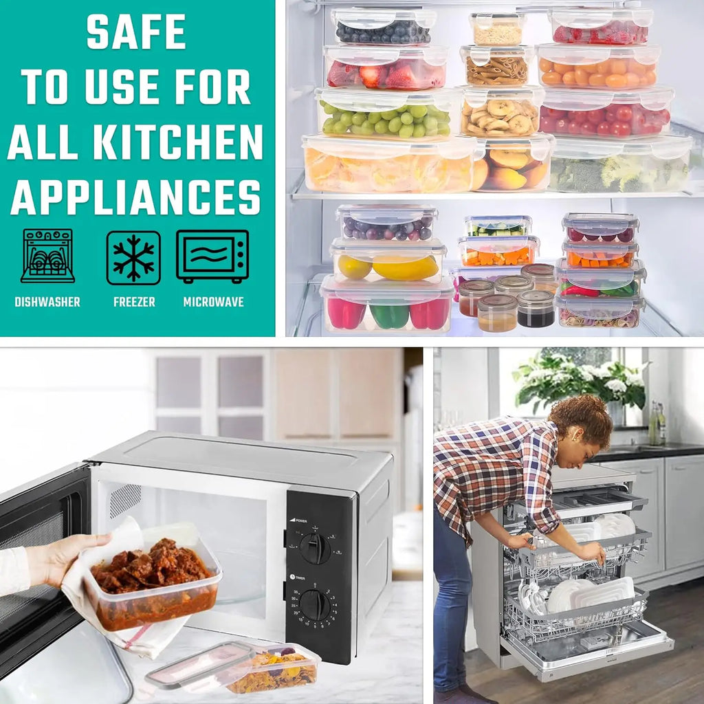 50 Pcs Large Food Storage Containers with Lids
