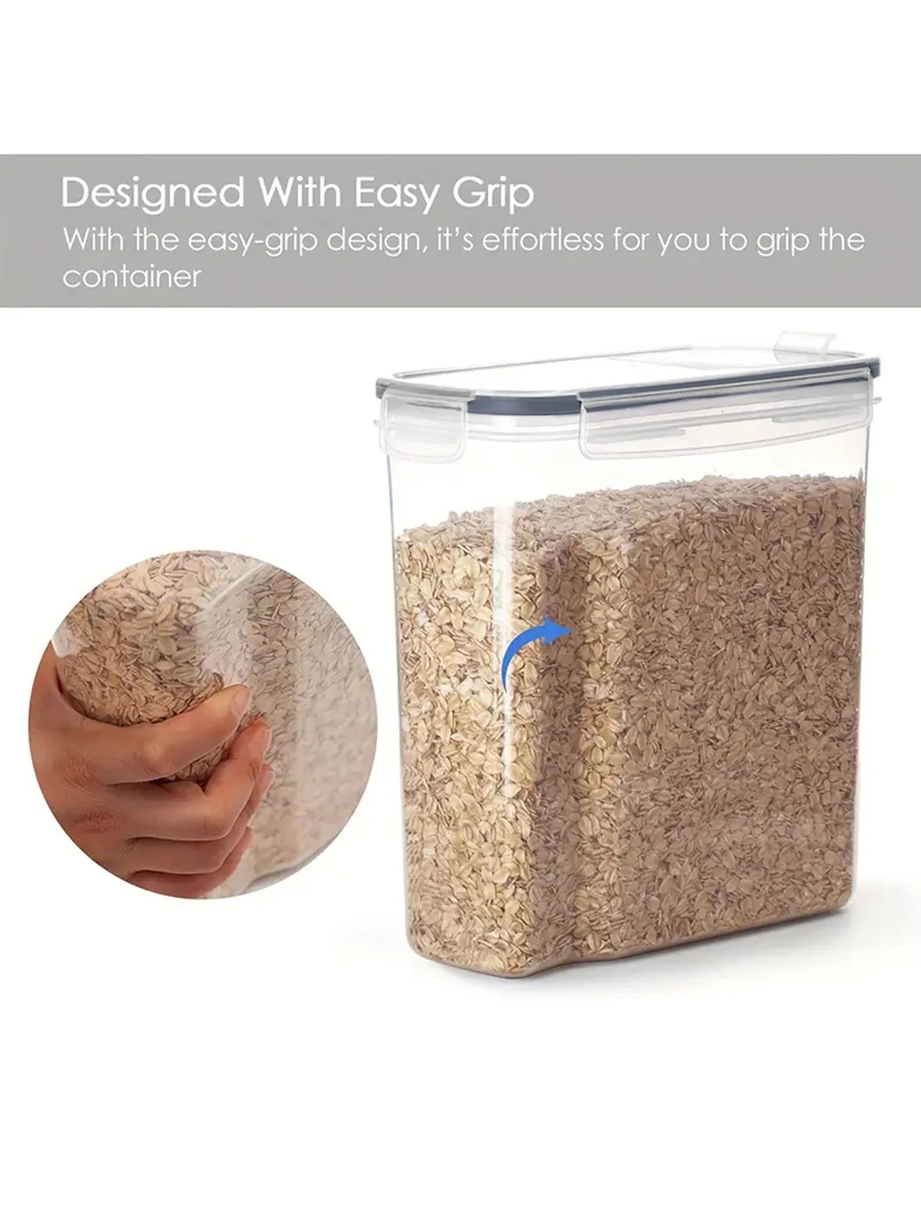 4pcs 4l Large Food Storage Containers With Lids