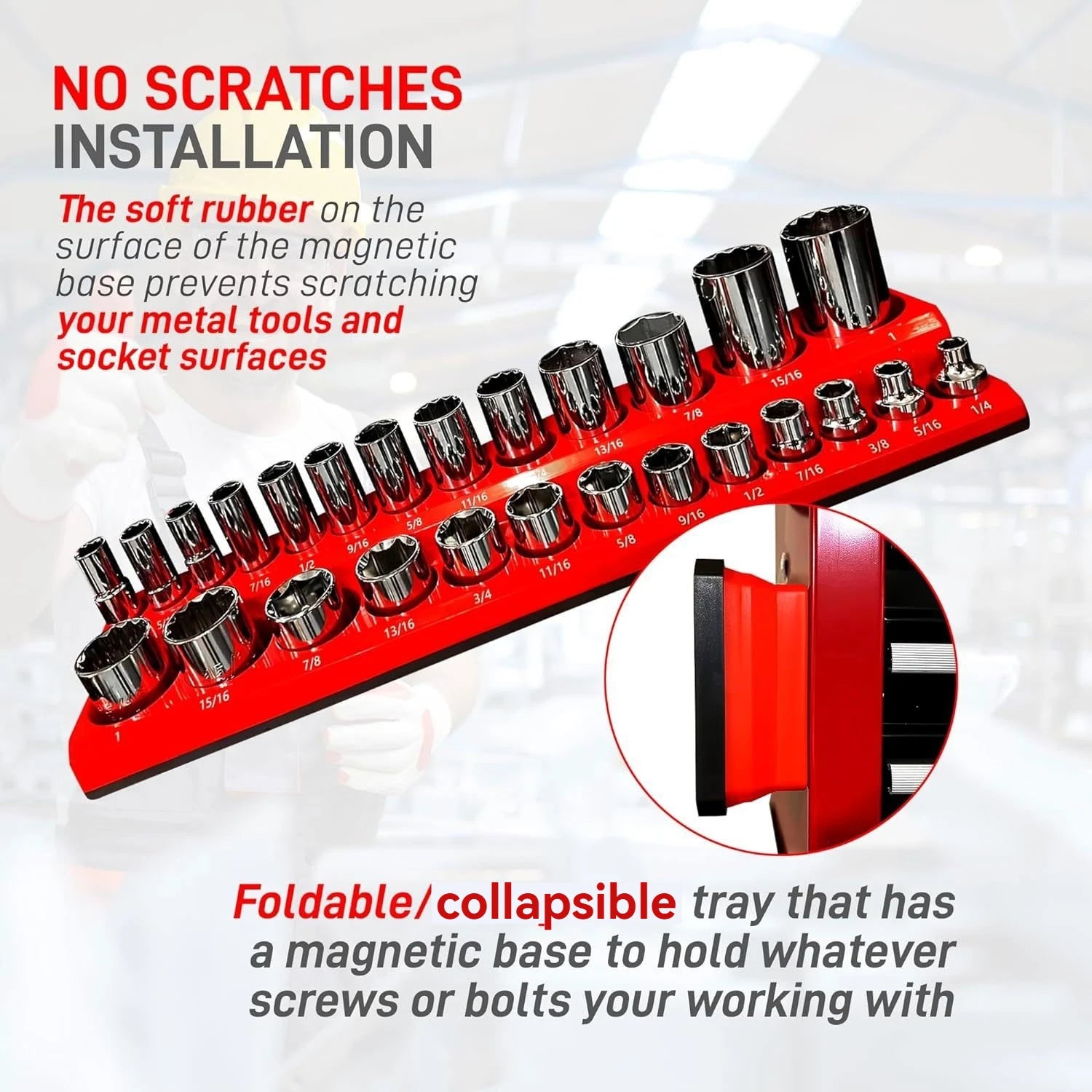 Magnetic Socket Organizer, 6-Piece