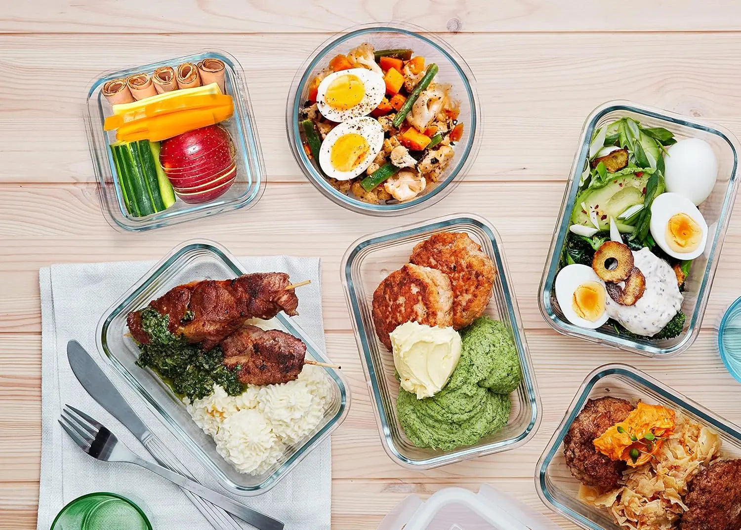 30-Piece Glass Food Storage Set with Snap Lids
