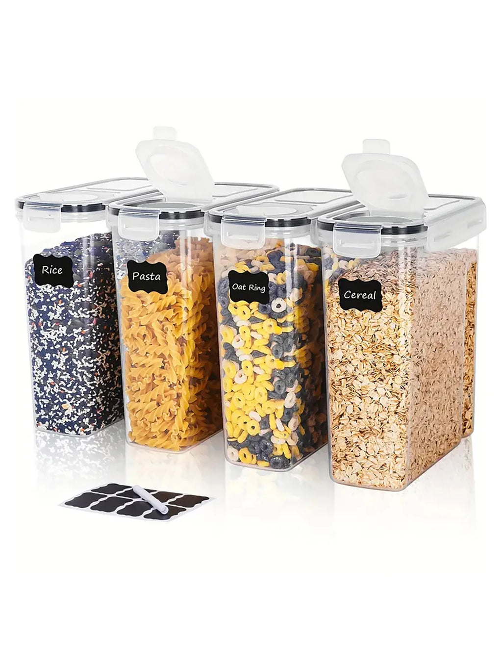 4pcs 4l Large Food Storage Containers With Lids