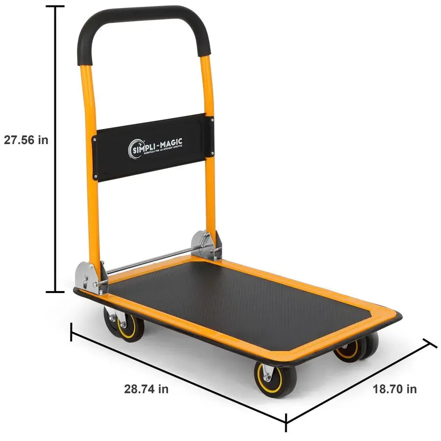 Push Cart Dolly, 330 LBS Foldable