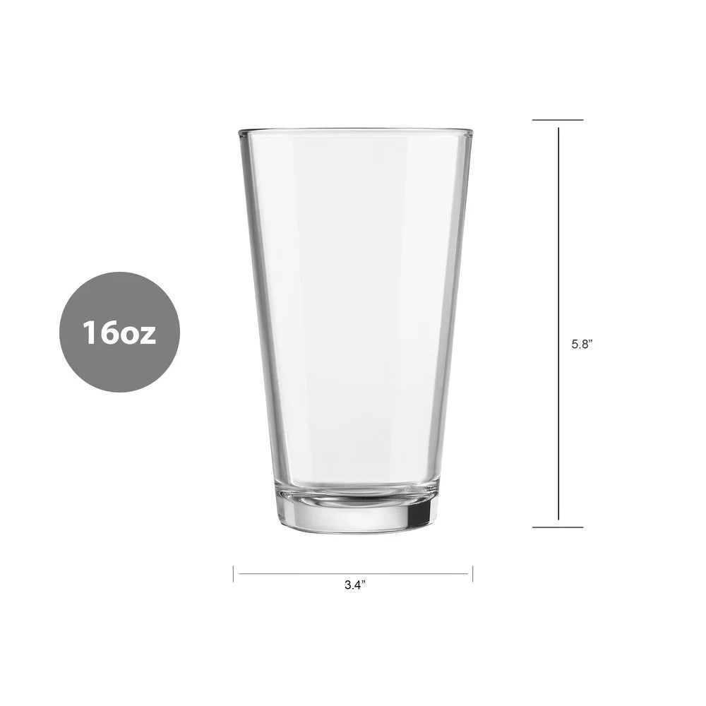 4 Pack Everyday Clear Pint Glasses