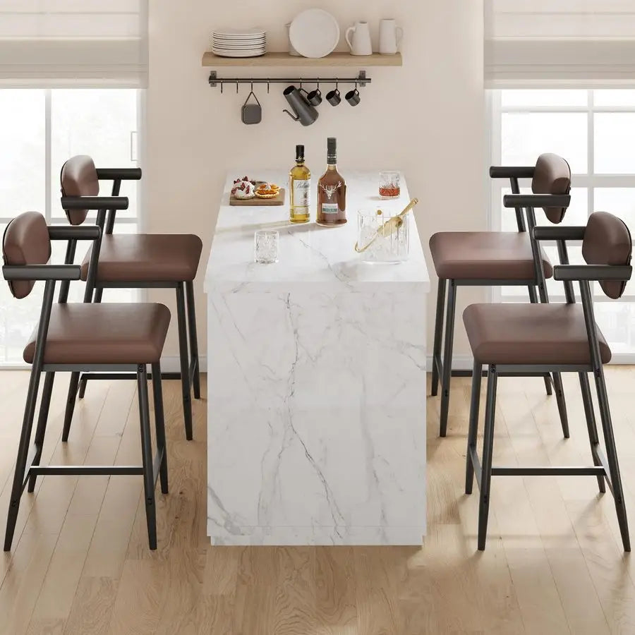 Bar Stools Set of 4 with Armrests