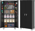 72" Lockable Metal Storage Cabinet with Doors