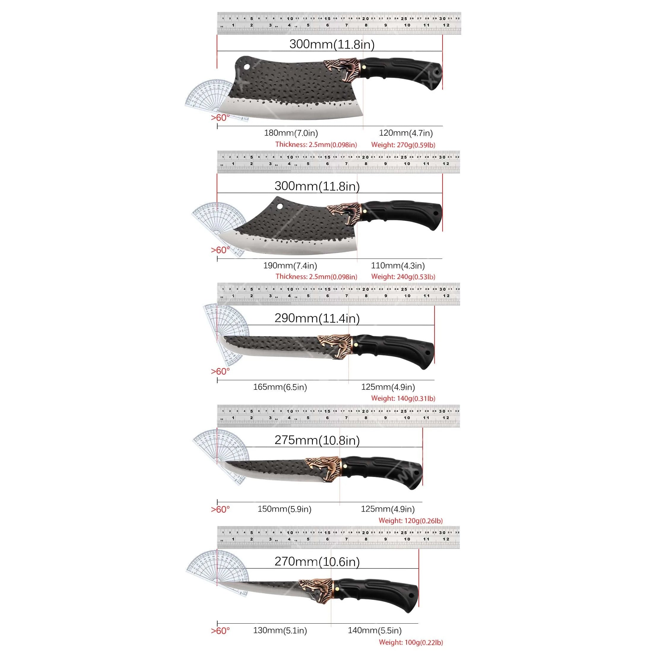 8PCS Professional Kitchen Chef Knife Set