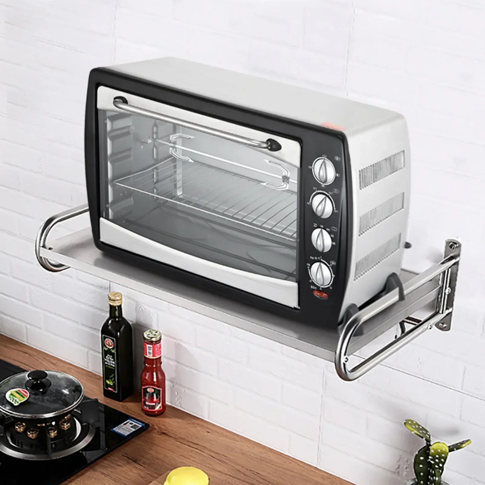 Stainless Steel Microwave Utensils Shelf