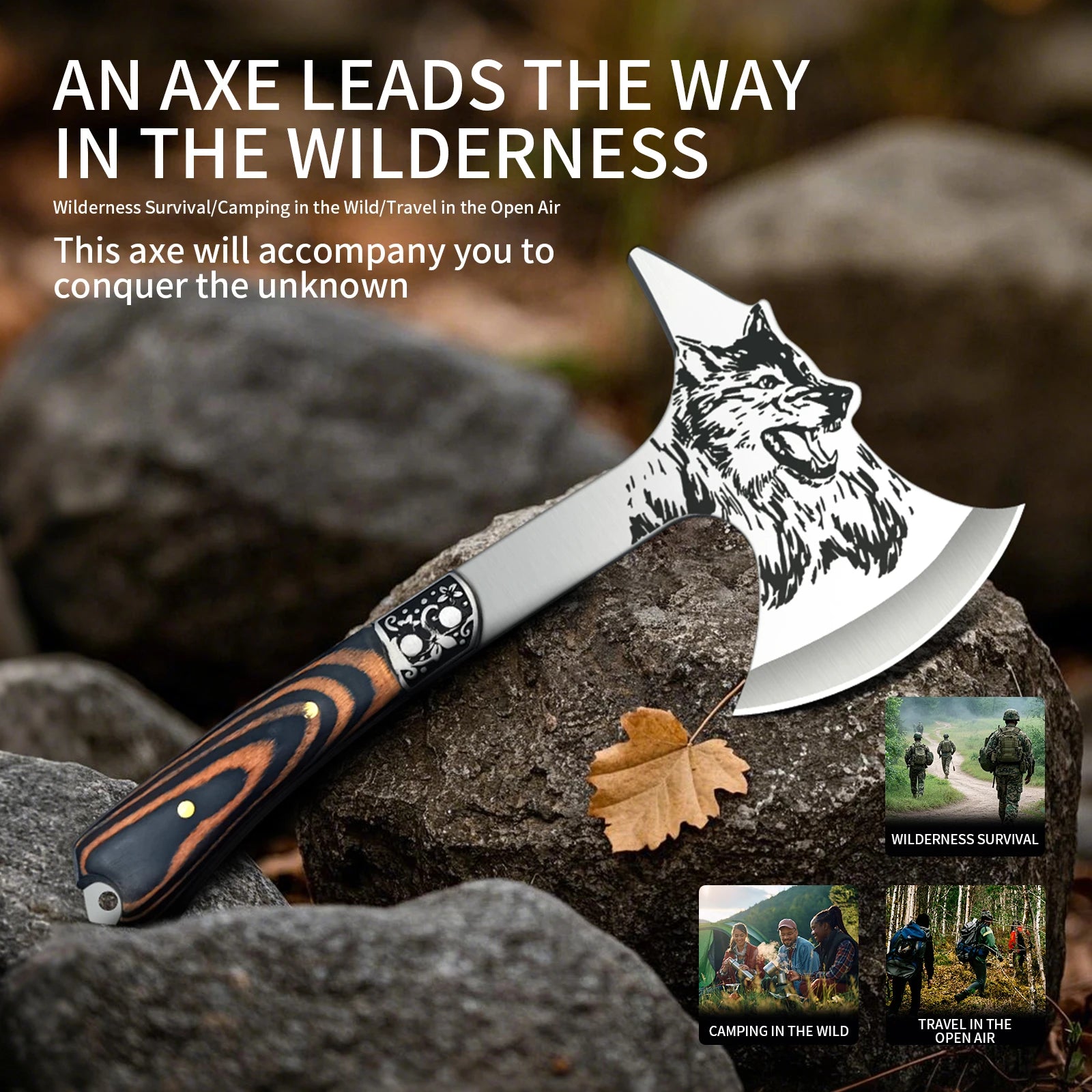 High Hardness Stainless Steel Survival Axe