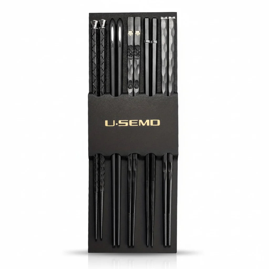 Black Alloy Chopsticks 5-Piece
