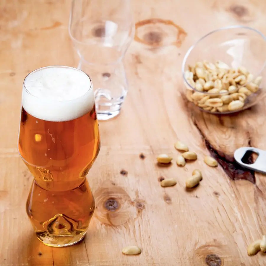Monti 13 oz IPA Beer Glasses Set of 2 Handmade Drinking Glasses,