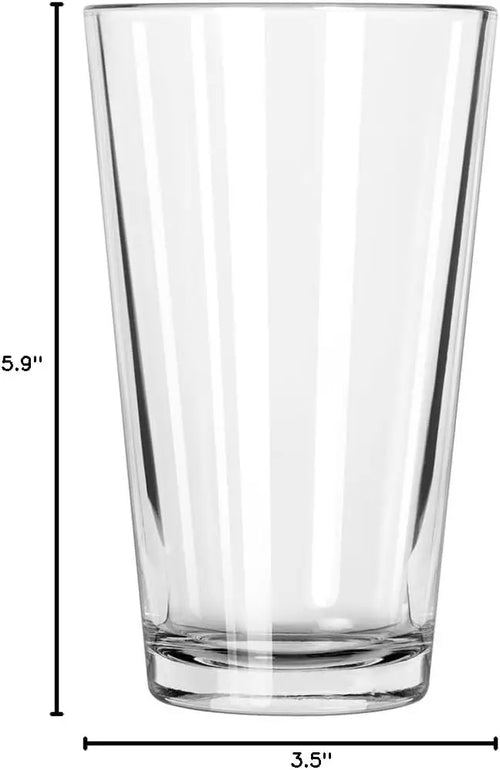 16oz Pint Glass with Durable Rim