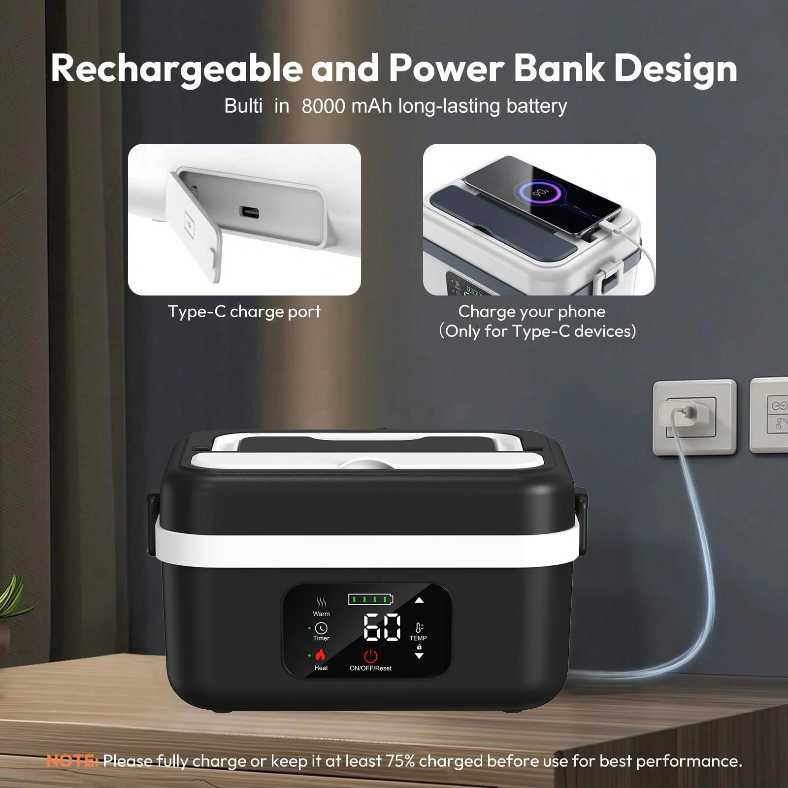 Wireless Electric Insulated Lunch Box