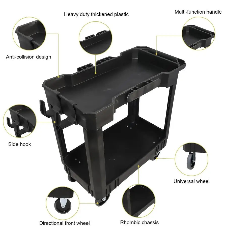 Work Carts with Wheels, 500 LBS Capacity