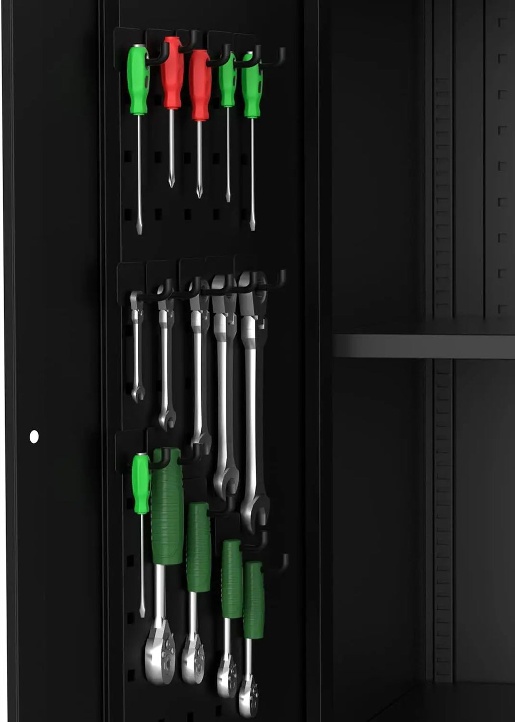 72" Lockable Metal Storage Cabinet with Doors