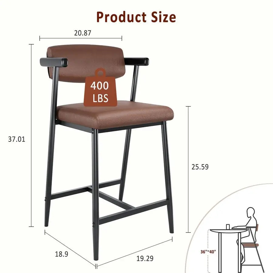 Bar Stools Set of 4 with Armrests