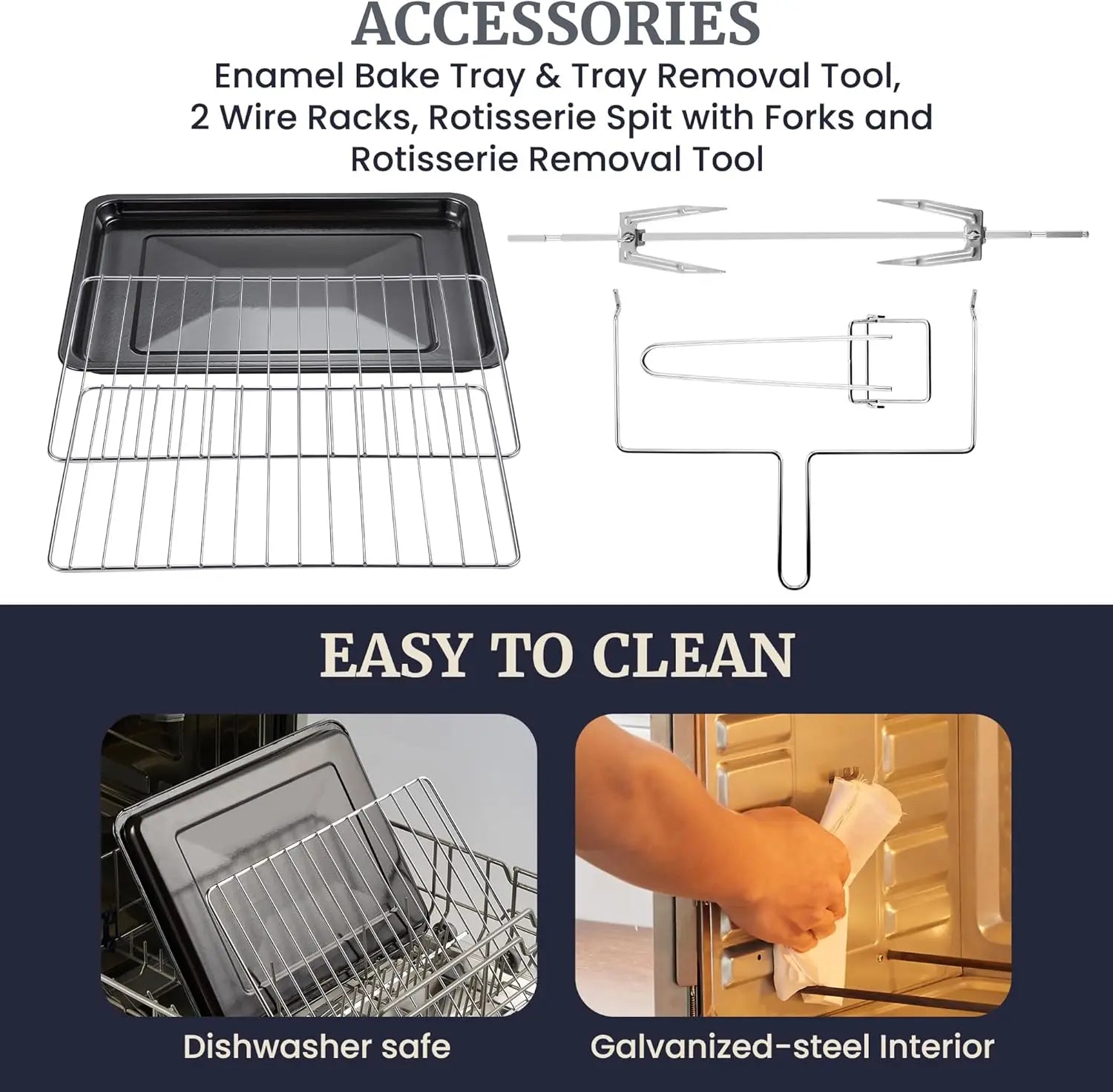 Convection Oven , Bake Broil Toast Rotisserie