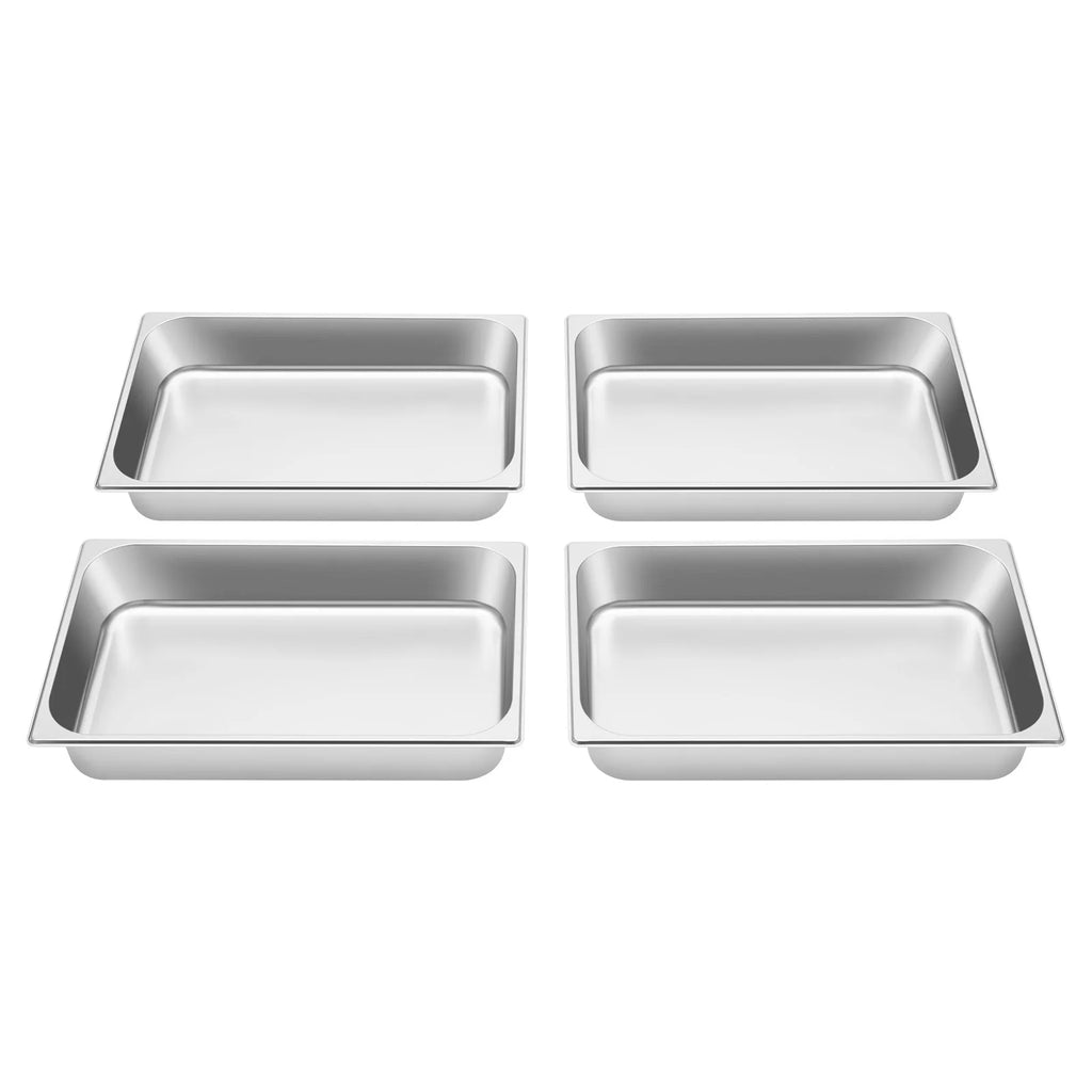 4 Pcs Table Pans with Lids Buffet Chafing Dishes