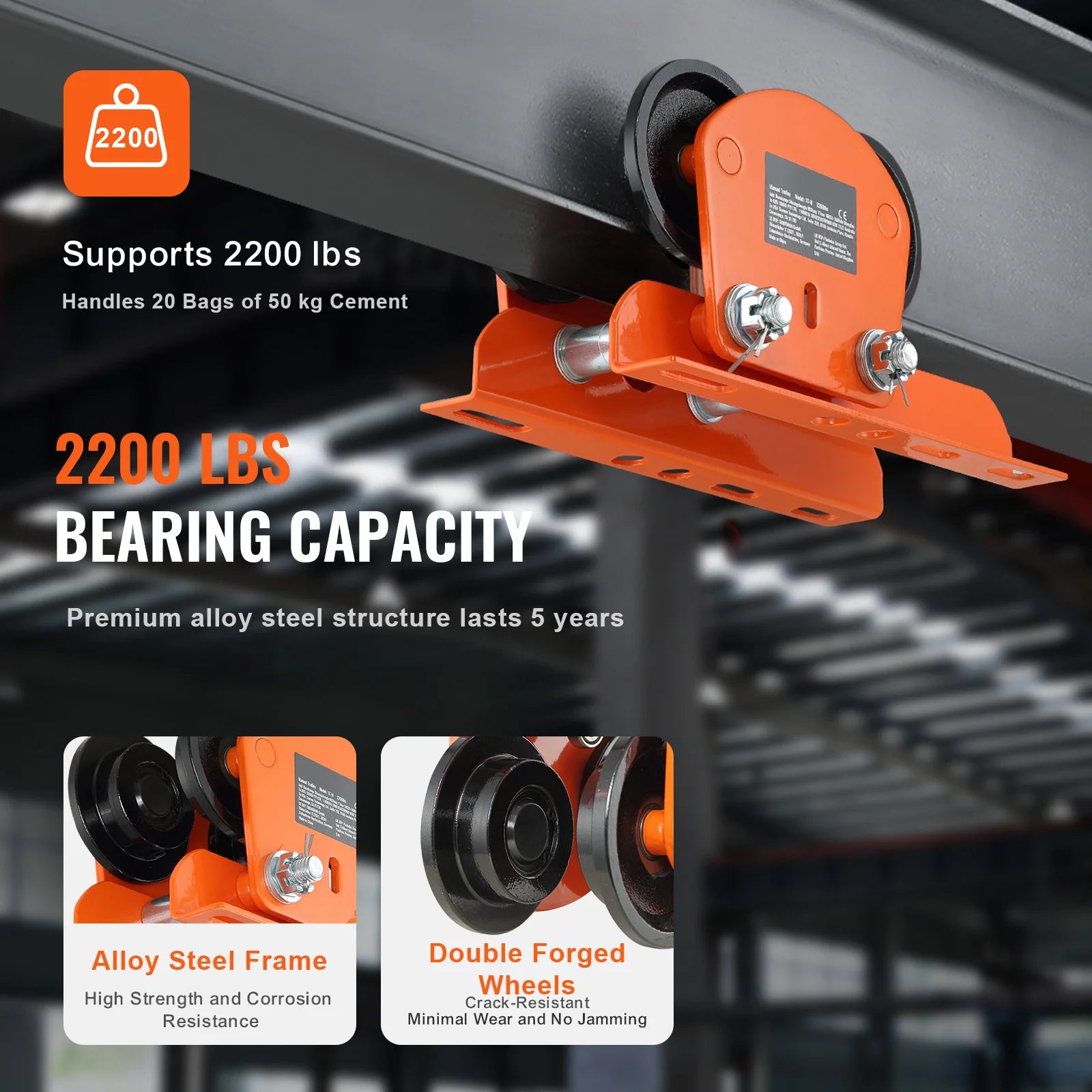 Hoist Manual Trolley 1T Capacity
