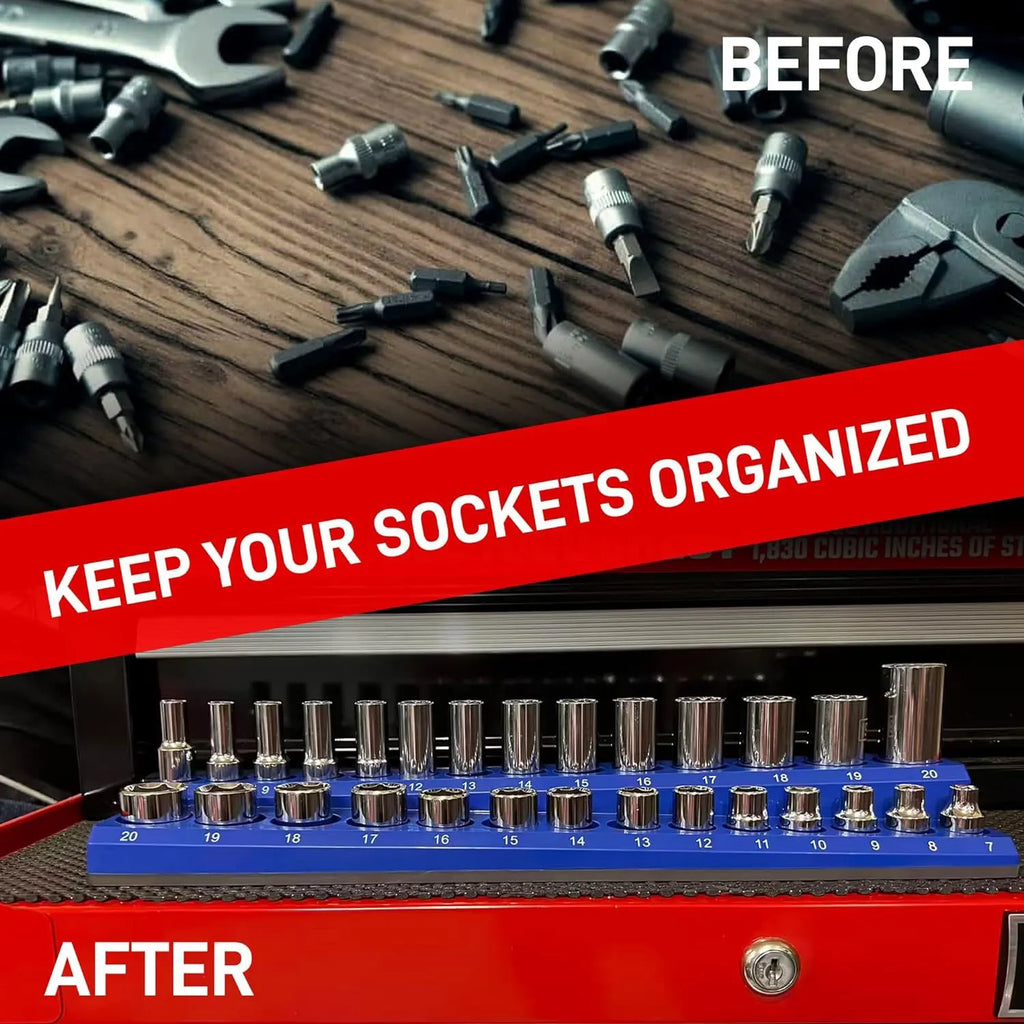 Magnetic Socket Organizer, 6-Piece