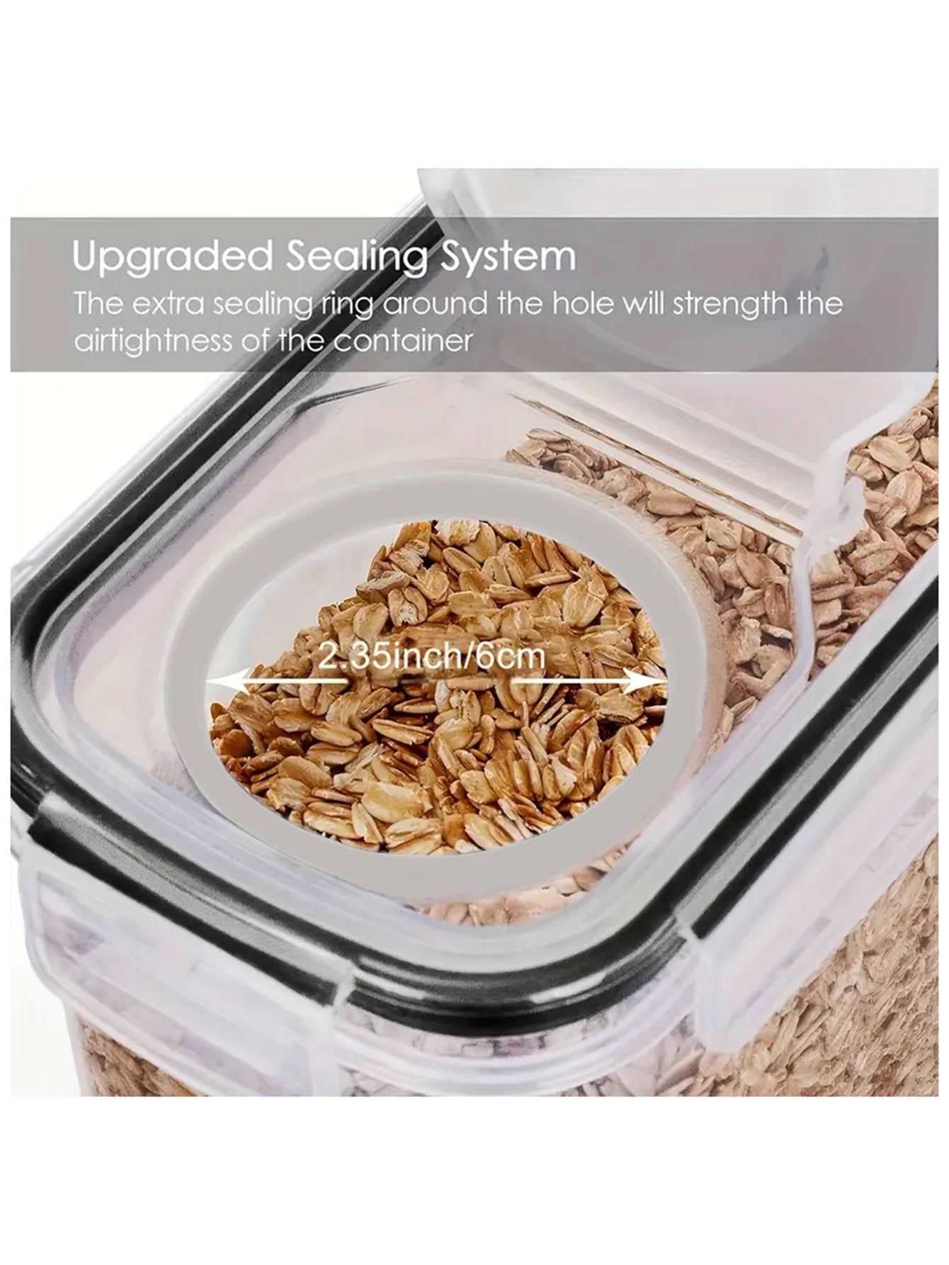 4pcs 4l Large Food Storage Containers With Lids