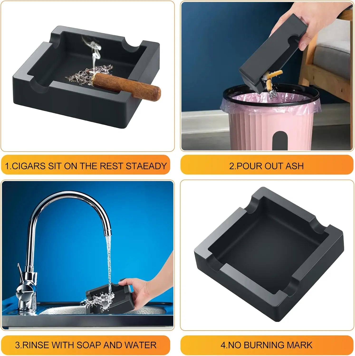 Premium Silicone Cigar Ashtray