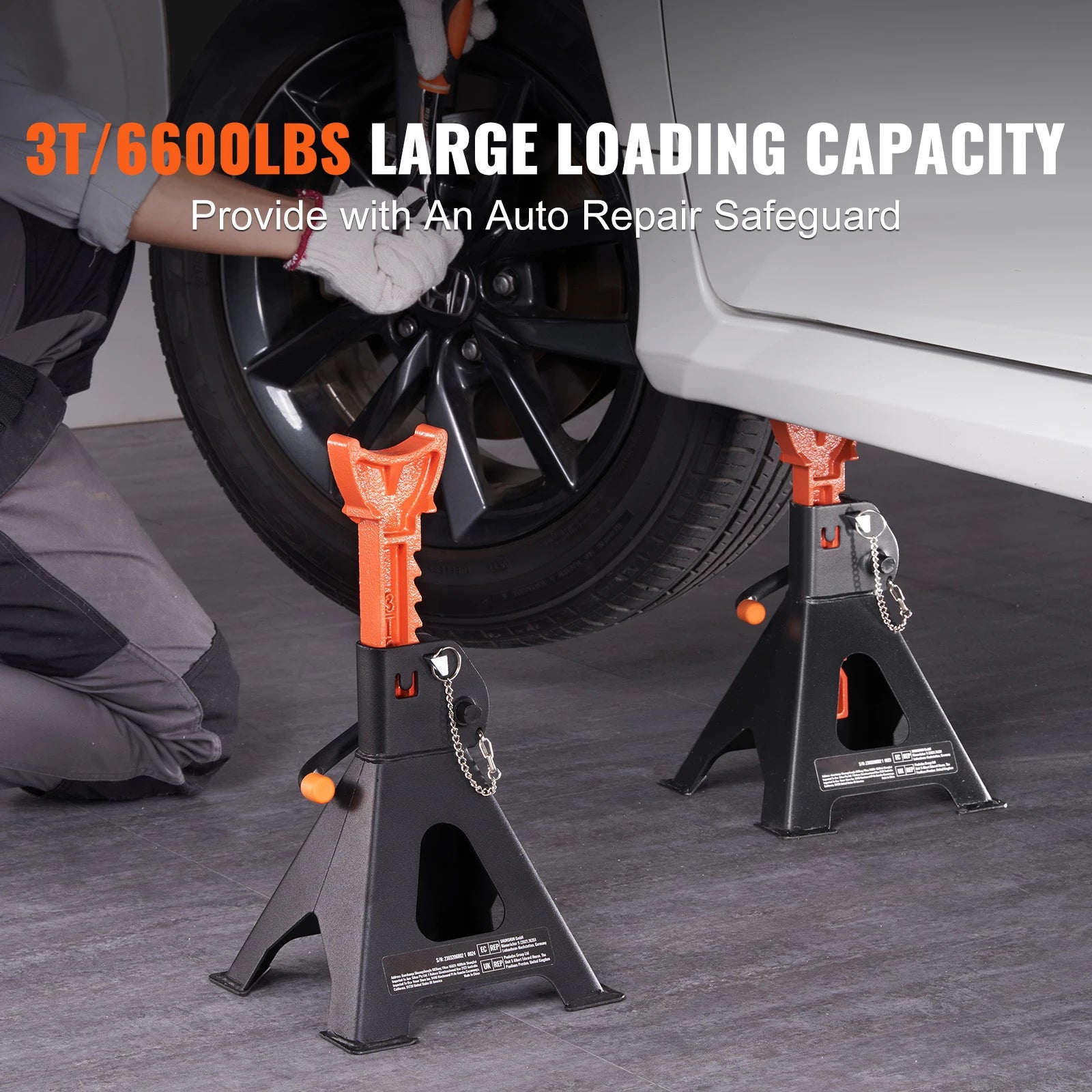 Jack Stands 3Ton on Capacity