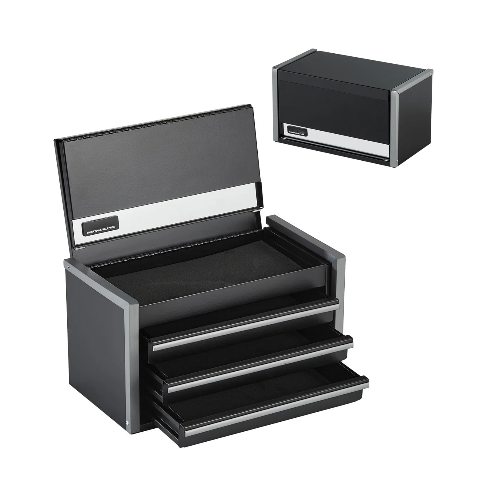 SucceBuy 8.6in 3 Drawers Metal Tool Box