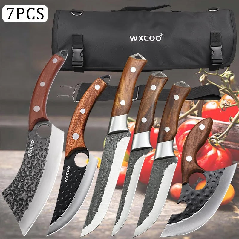 1-7PCS Professional Set Kitchen Knives