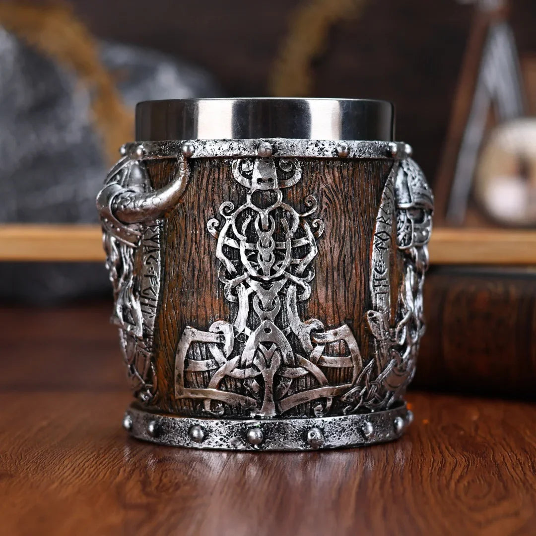 Valhalla Viking Stainless Steel Beer Tankard
