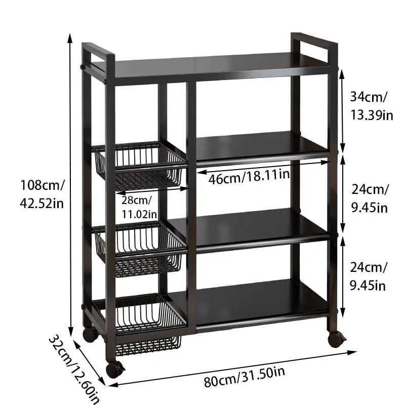Multi-functional removable cabinet storage rack
