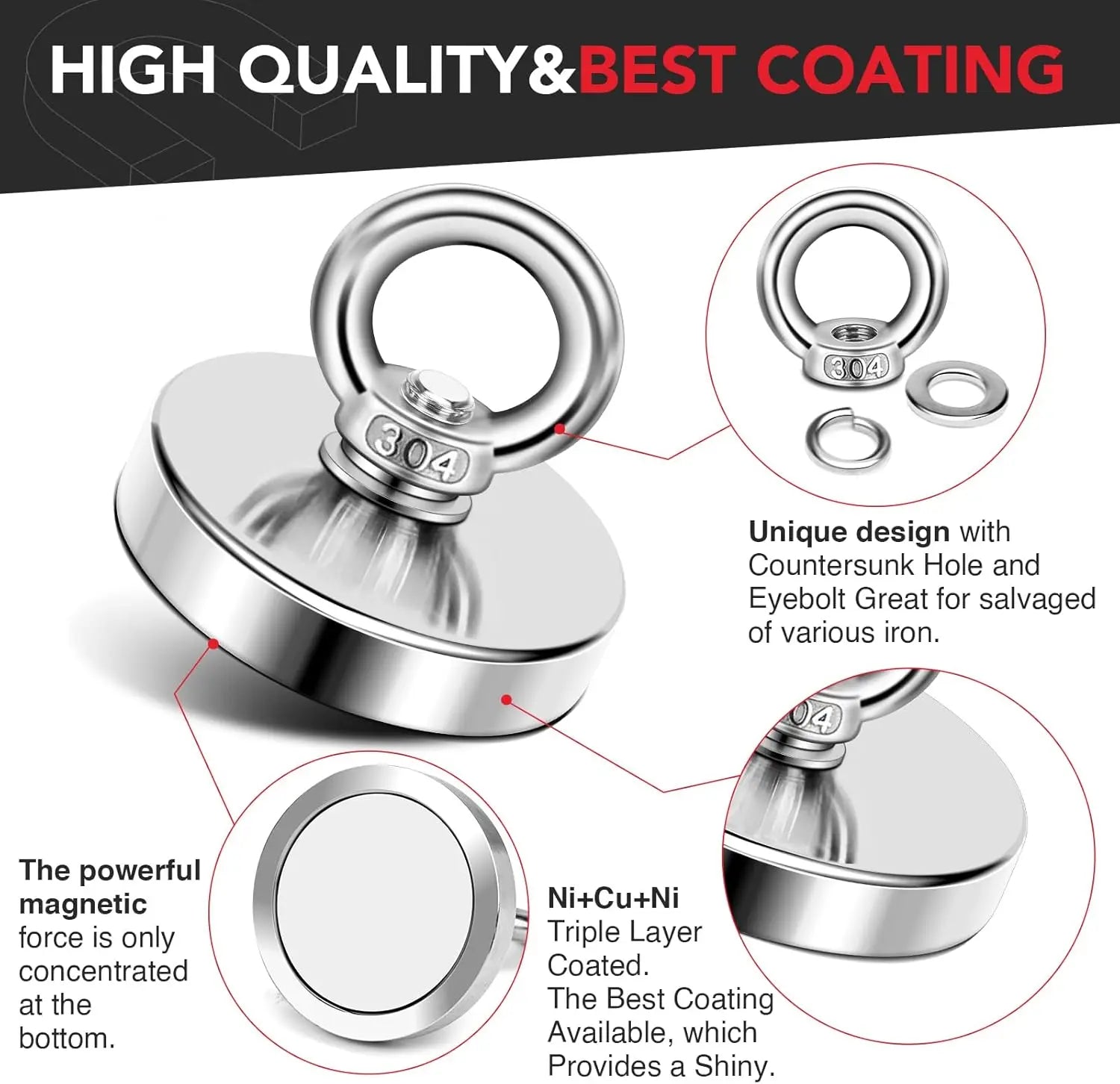 Strong Neodymium Fishing Magnet