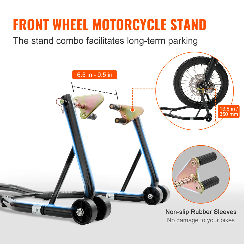 850lbs Motorcycle Stand Lift Front Rear Combo
