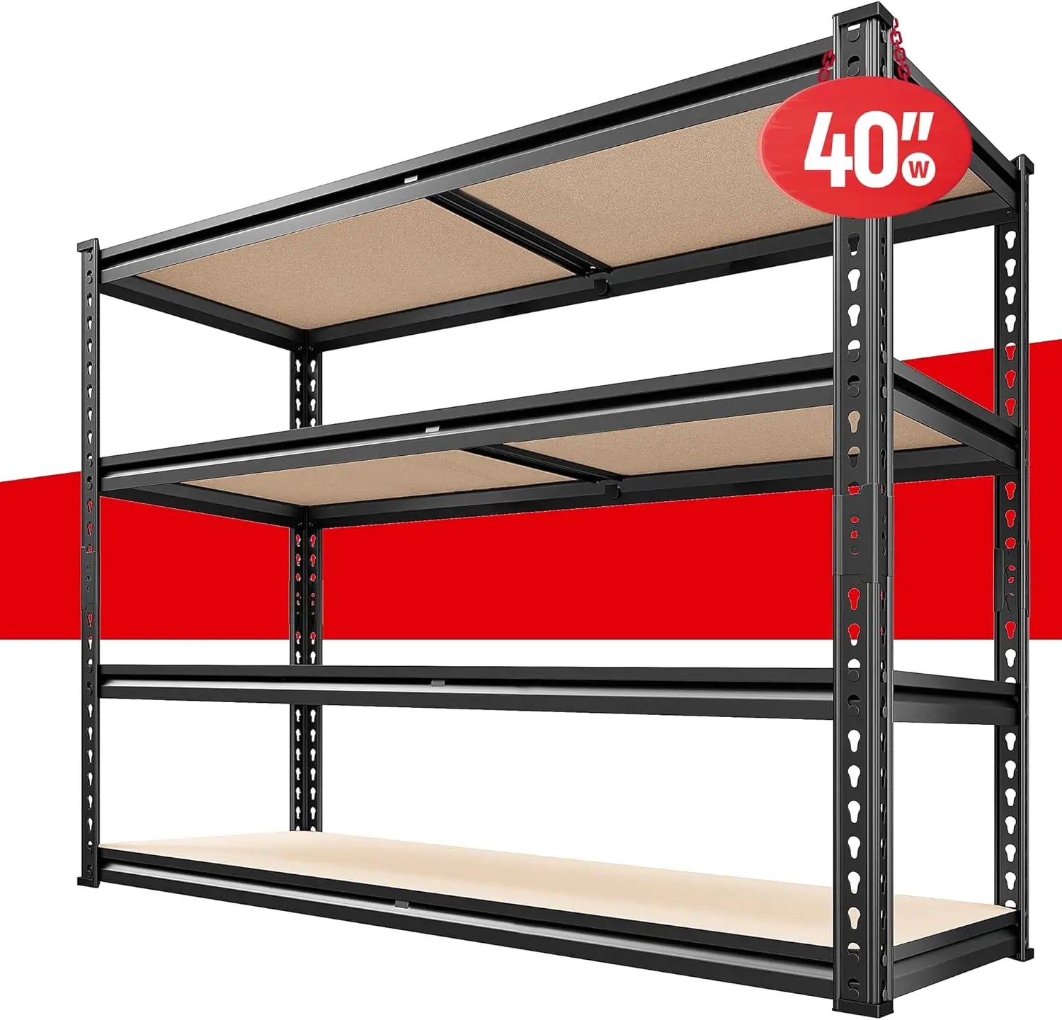 REIBII 2500LBS Garage Shelving 72''