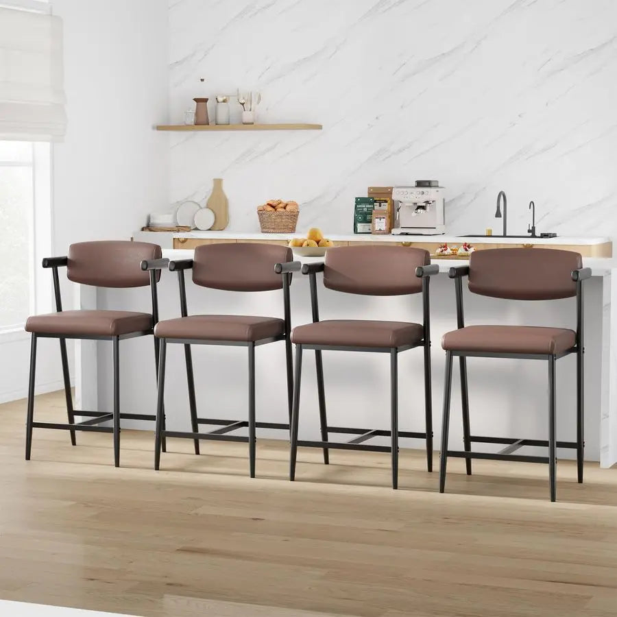 Bar Stools Set of 4 with Armrests