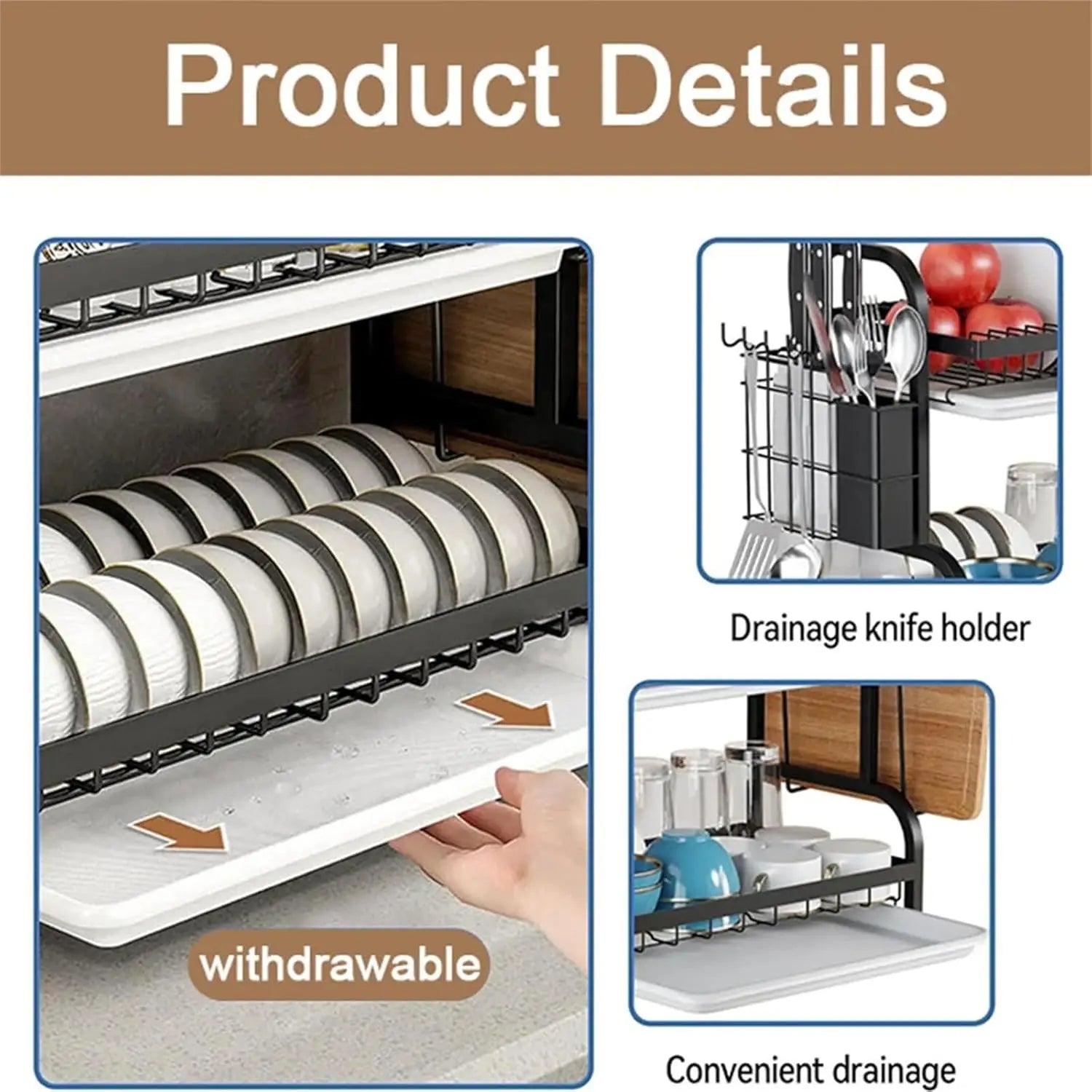 Dish Rack, Three-Tier