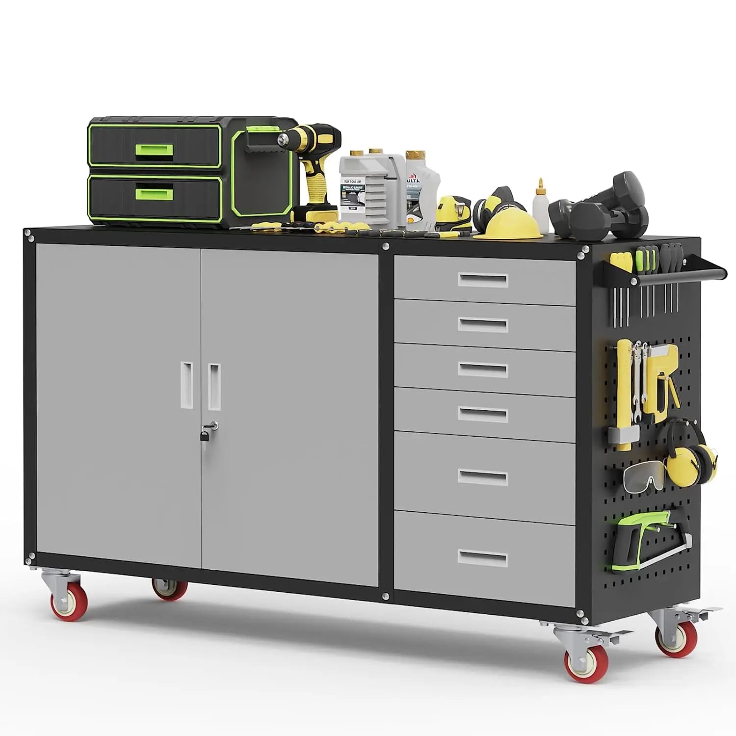 55"W Heavy Duty Rolling Workbench