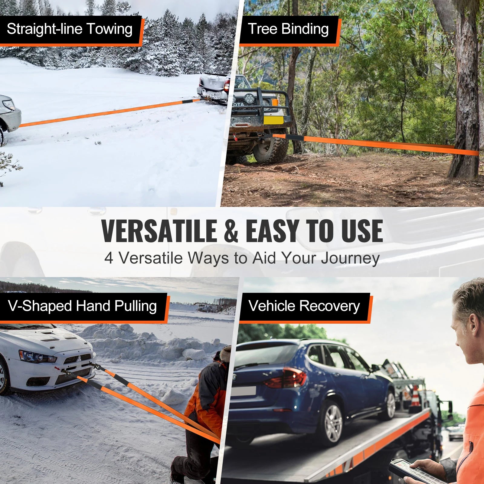 Off-Road Winch Recovery Kit W/30000 lbs