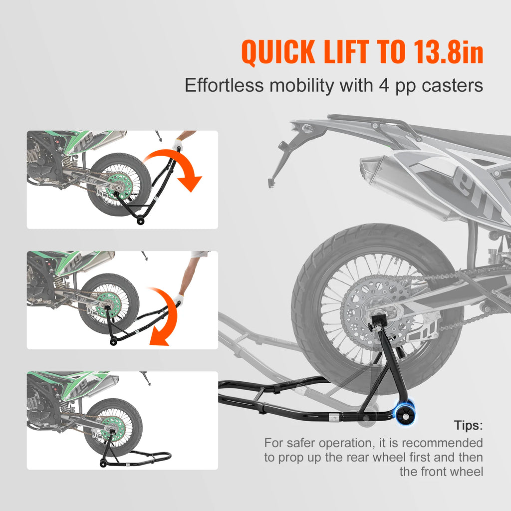 850lbs Motorcycle Stand Lift Front Rear Combo