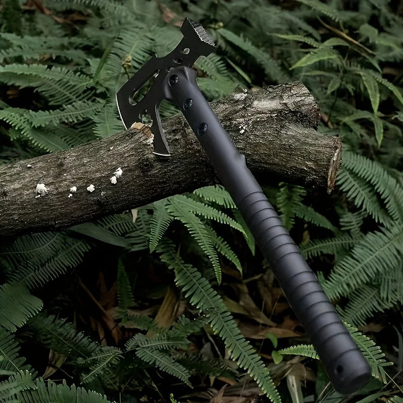 One-piece stainless steel survival axe