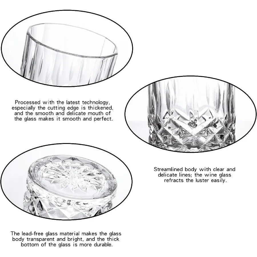 Whiskey Glasses Set of 4 Rock Glasses 11 oz