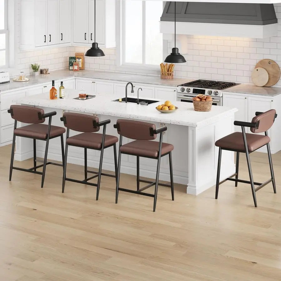 Bar Stools Set of 4 with Armrests