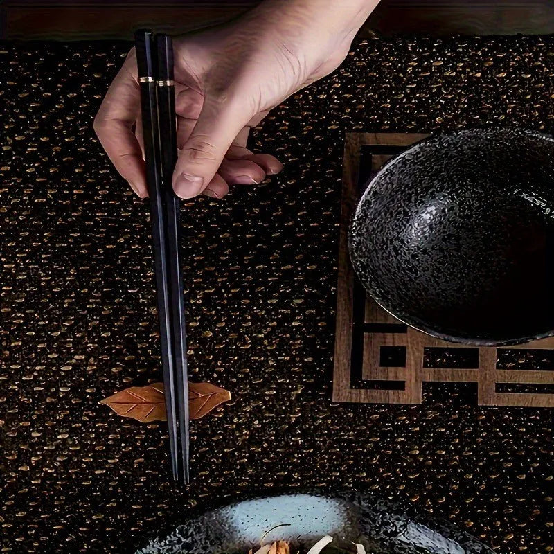 Black Alloy Chopsticks 5-Piece